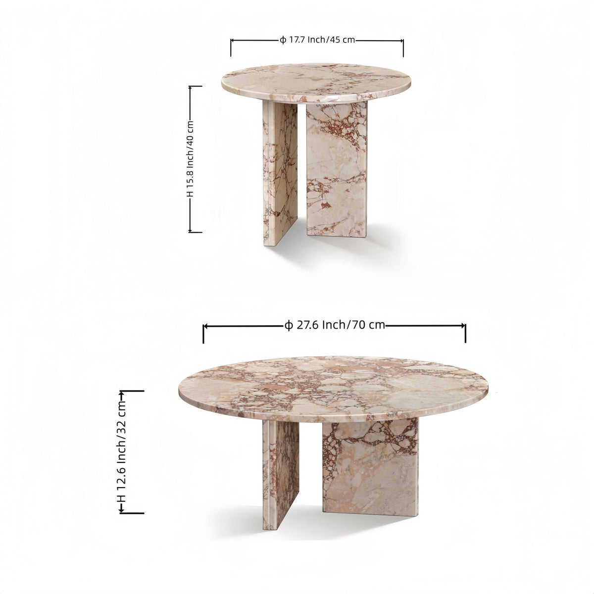 Elegant Coffee Duo Table Set