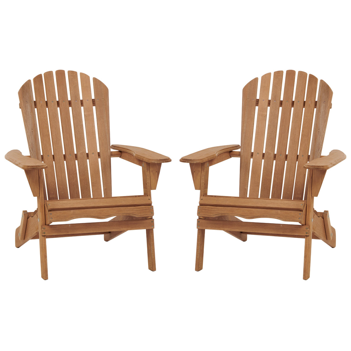 Outdoor Wooden Folding Adirondack Chair Set of 2