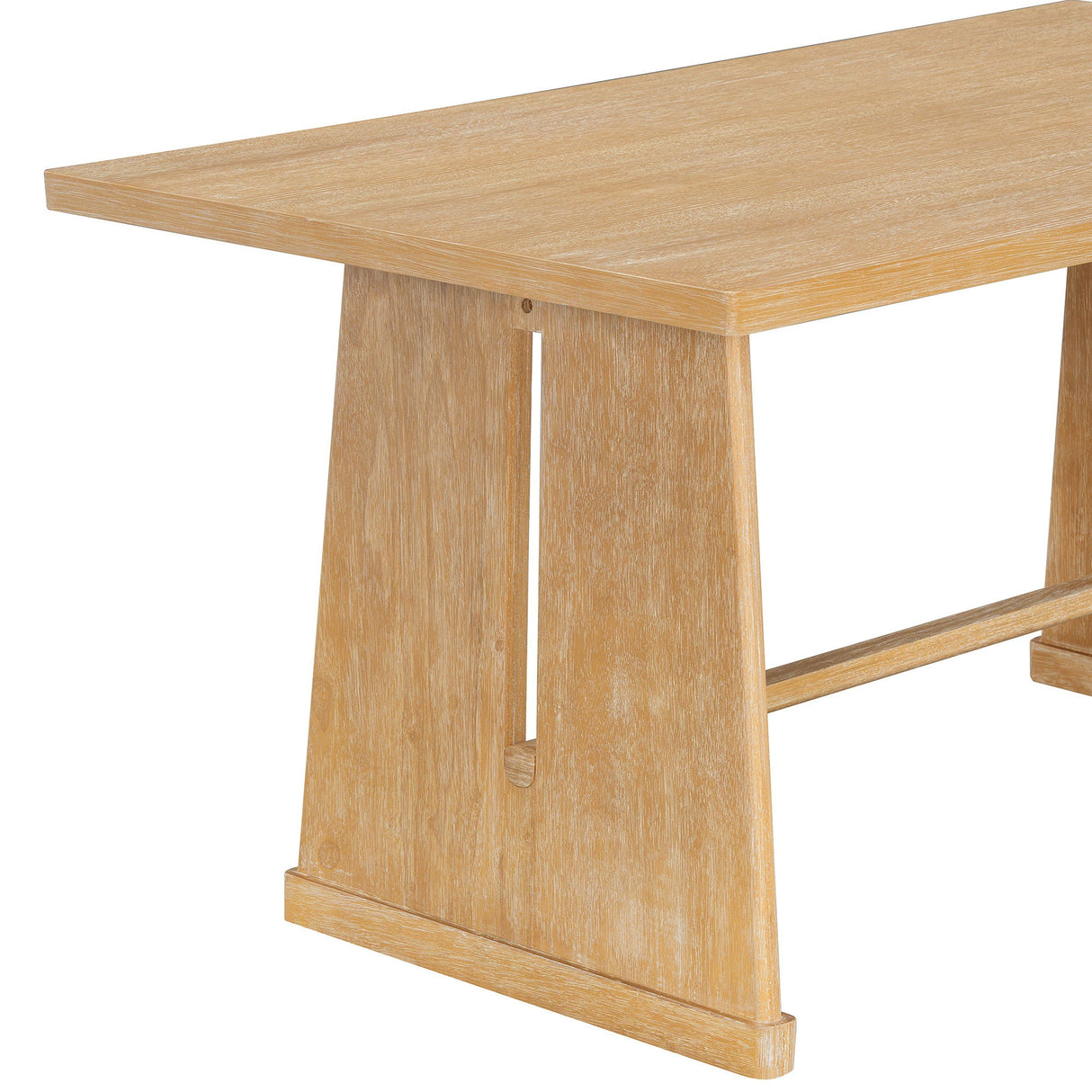 Dining Set With Rectangular Table, 4 Upholstered Chairs & 1 Padded Bench