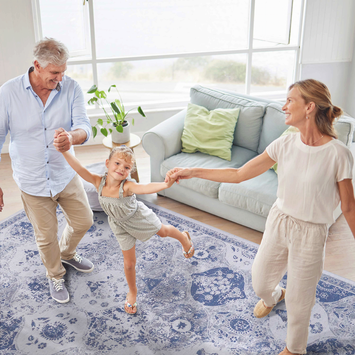 Naar Washable Area Rugs, Low-Pile, Non-Slip, Non-Shedding, Foldable, Kid & Pet Friendly