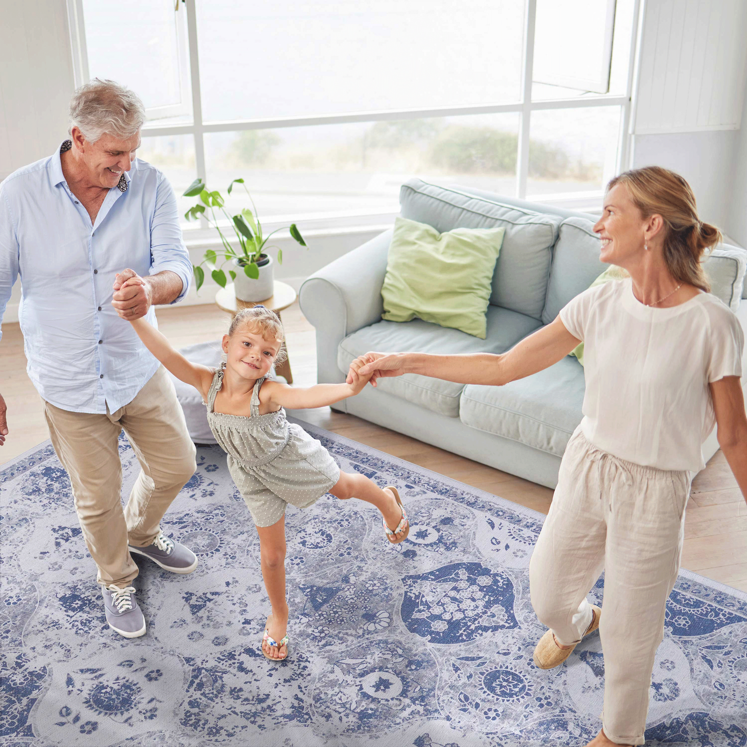 Naar Washable Area Rugs, Low-Pile, Non-Slip, Non-Shedding, Foldable, Kid & Pet Friendly