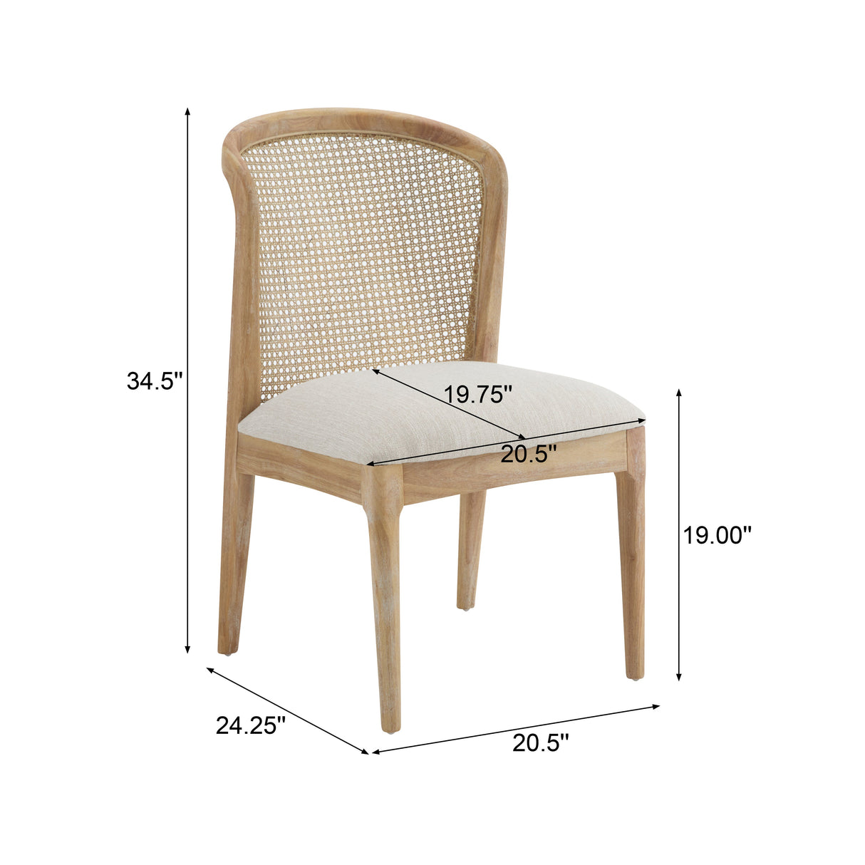 Cane Side Chair, Set of 2