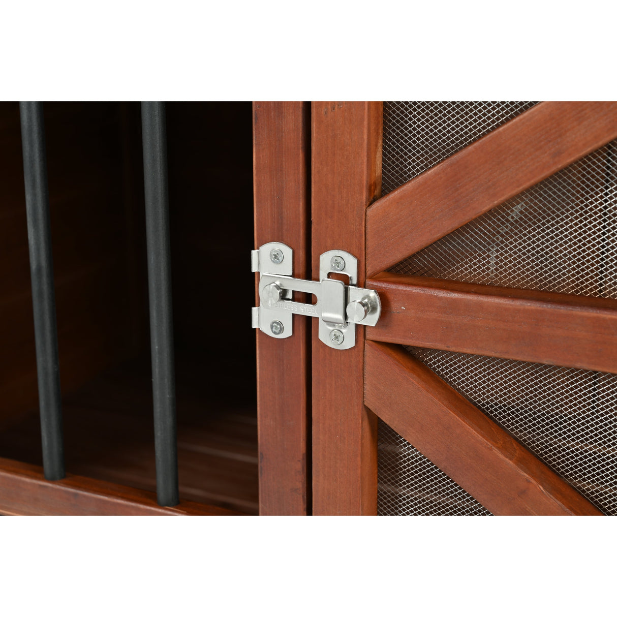 43" Solid Wood Dog Crate FurnitureFoldable Indoor Kennel