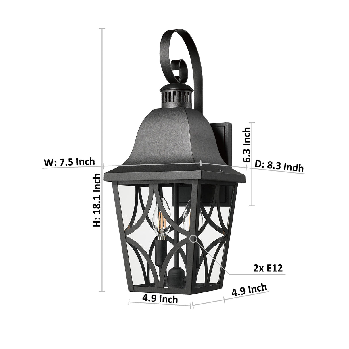 Outdoor Wall Light FixturesWaterproof Exterior Wall Sconce Porch Lights