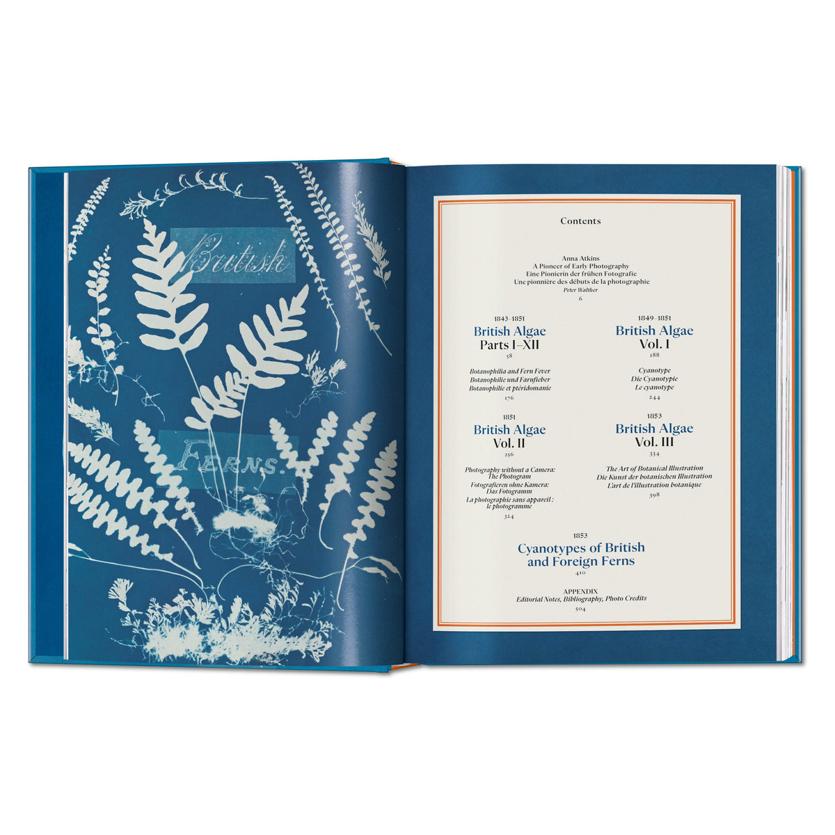 Anna Atkins. Cyanotypes. 45th Ed. (German, French, English)