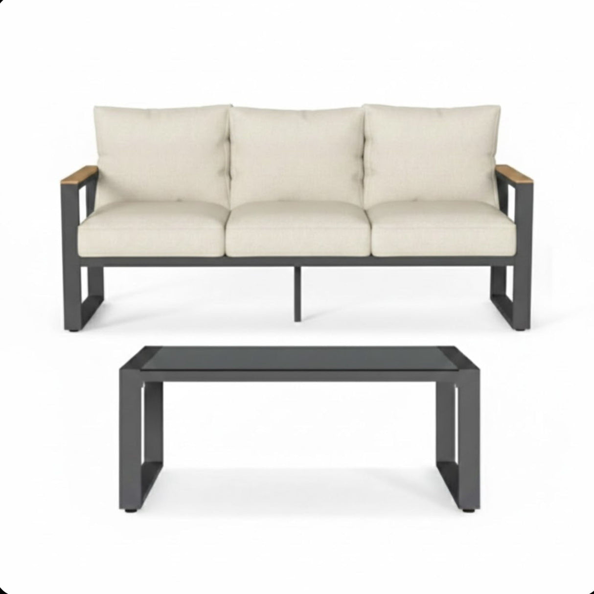 Modern Outdoor Sofa Set With Coffee Table