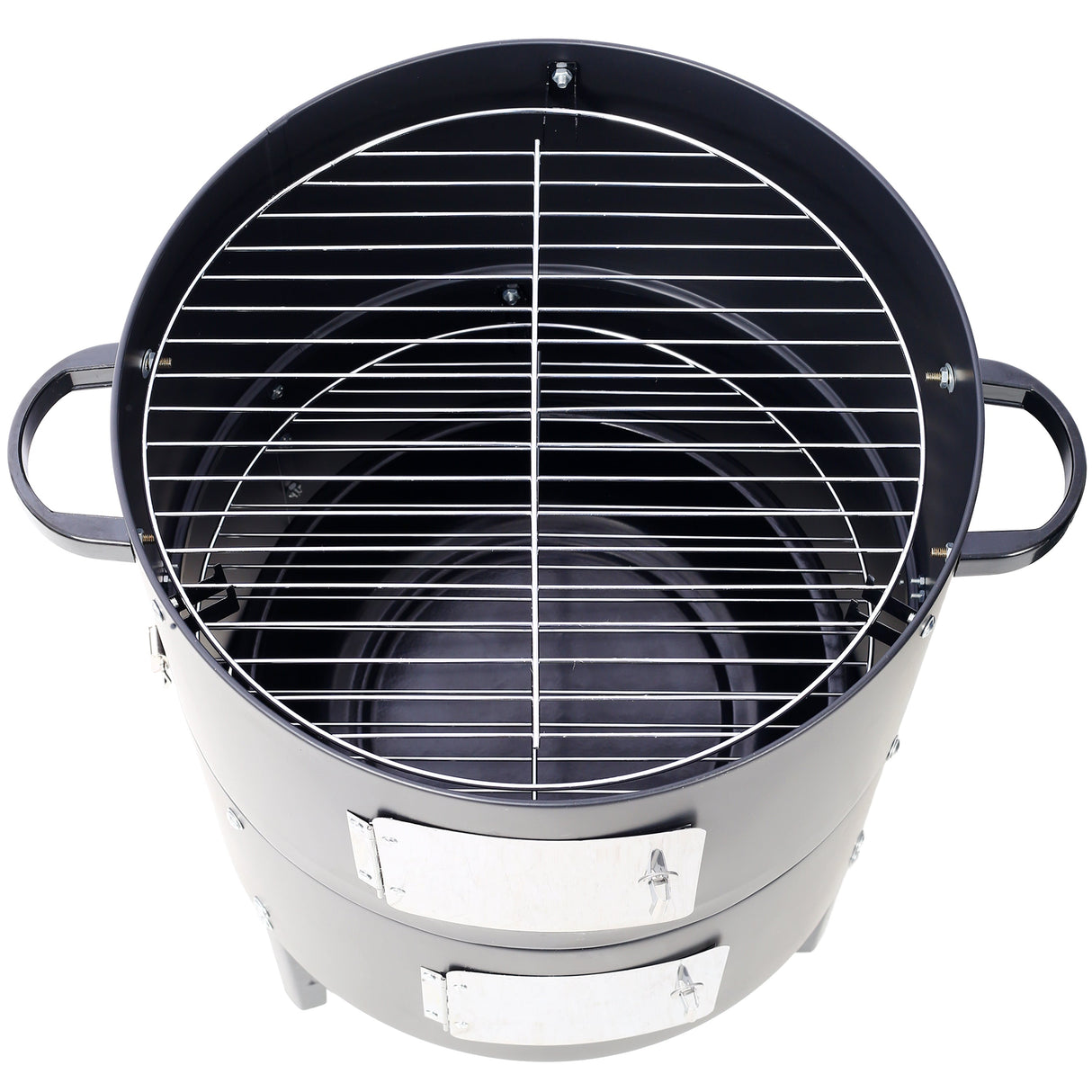 17 Inch Steel Charcoal Smoker Heavy Duty Round BBQ Grill