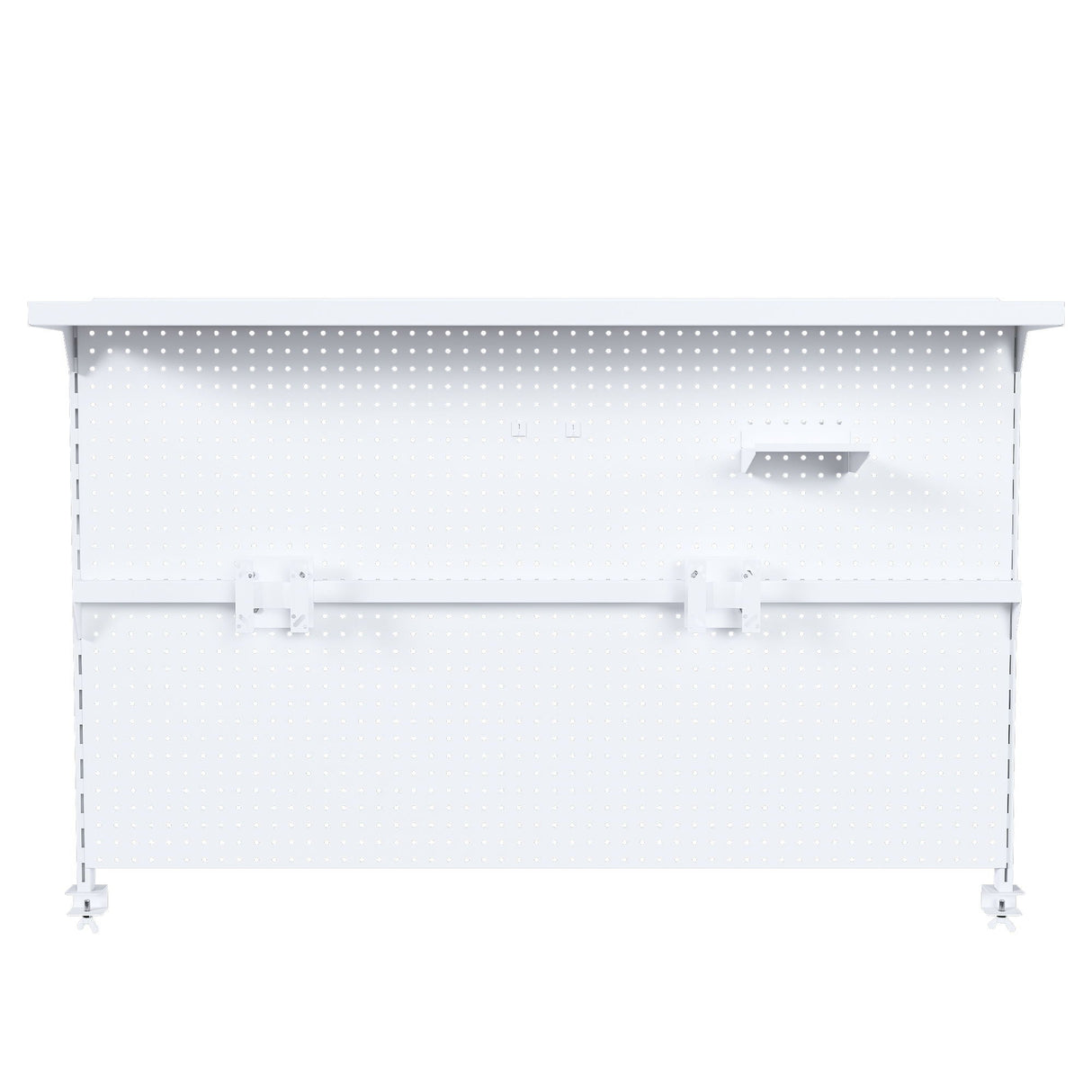 Clamp On Desk Pegboard With Single Monitor Stand