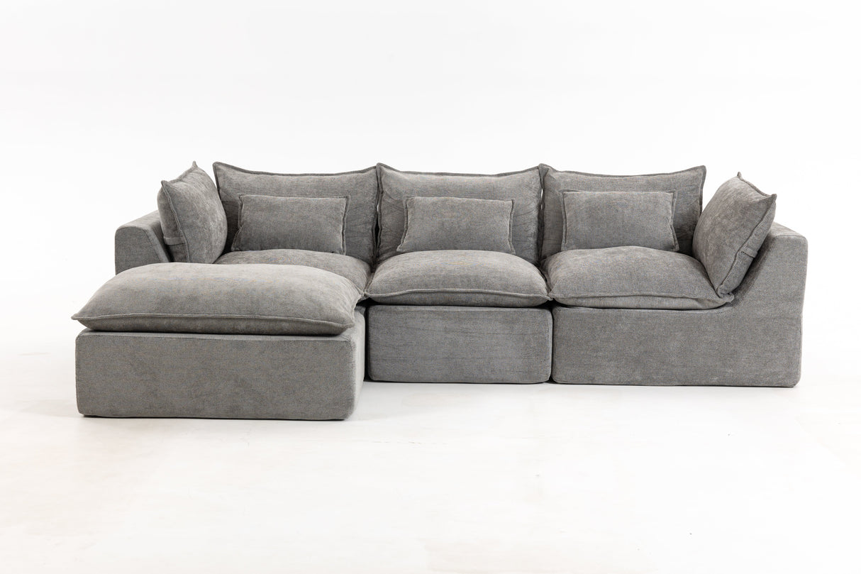 102.3" Width Cloud Couch Oversized Modular Sectional Sofa