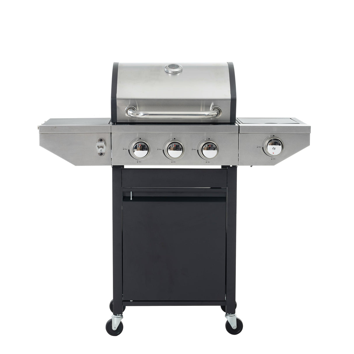 Propane Grill 3 Burner Stainless Steel Gas Grill with Side Burner