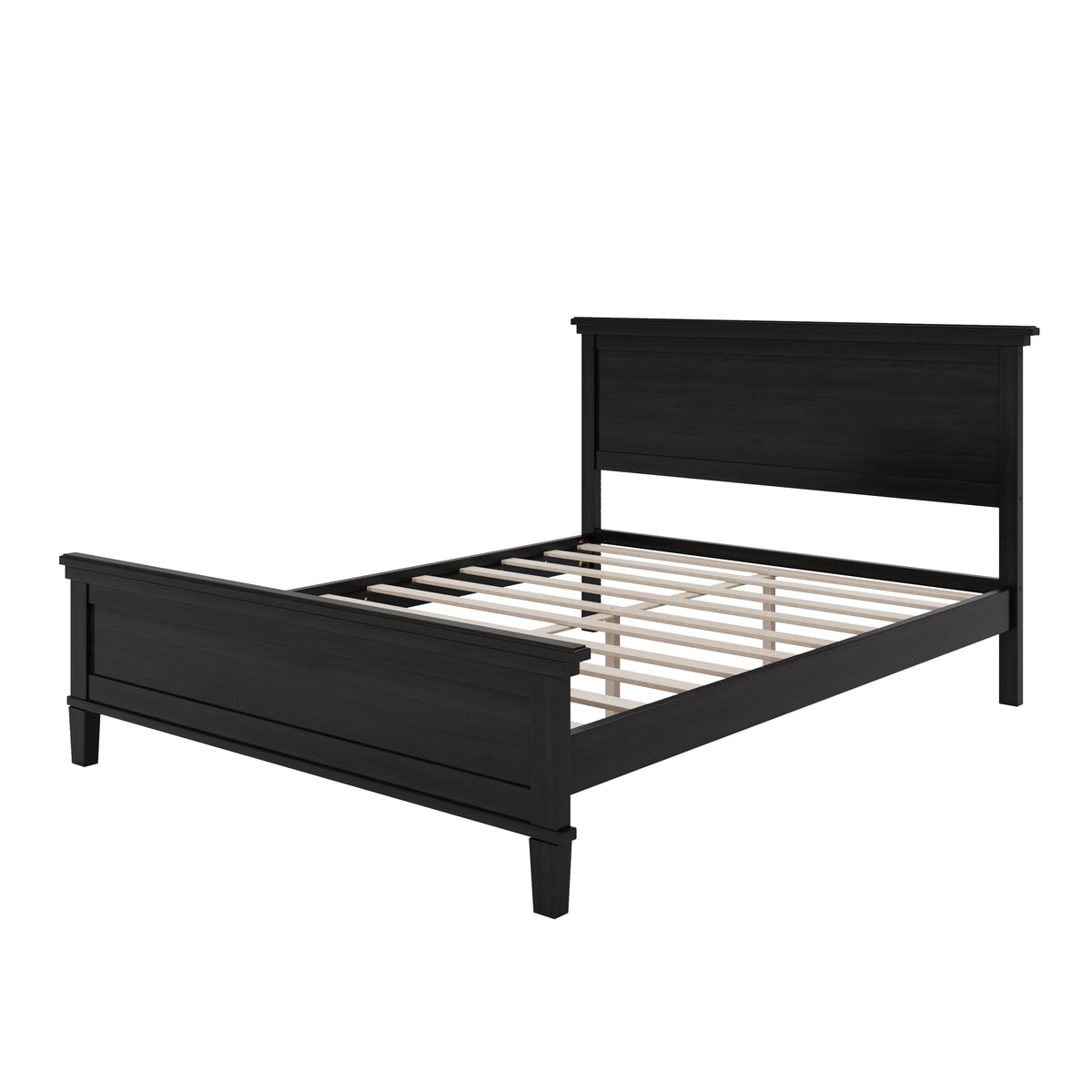 Mid-Century Modern Wood Platform Bed