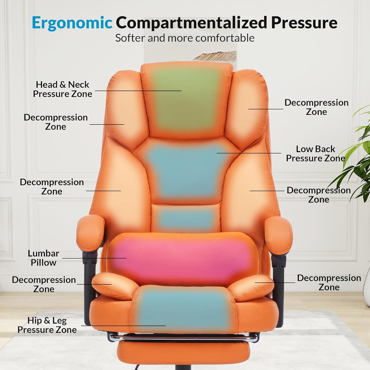 Executive Office Chair with Foot Rest