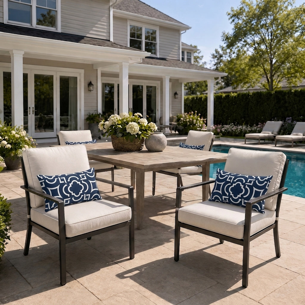 2 Pack Outdoor Lumbar Pillow Covers