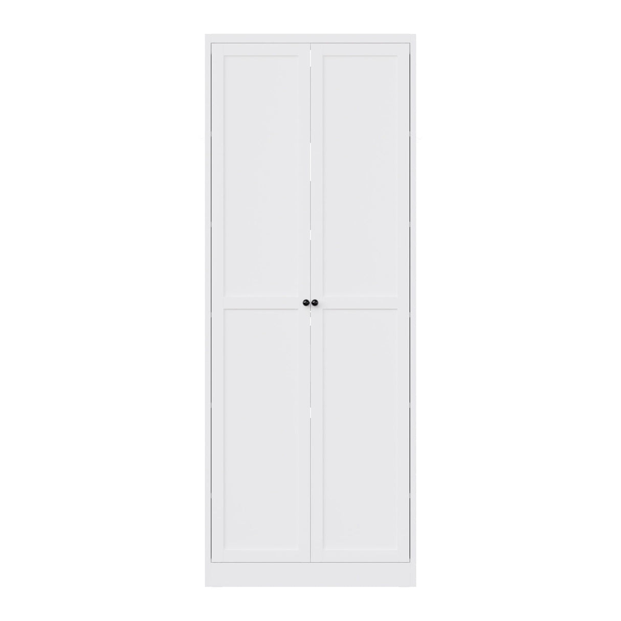 Kitchen Pantry Cabinet With Doors, Heavy-Duty Freestanding Storage Organizer With 5 Adjustable Shelves, Tool Free Assembly - White