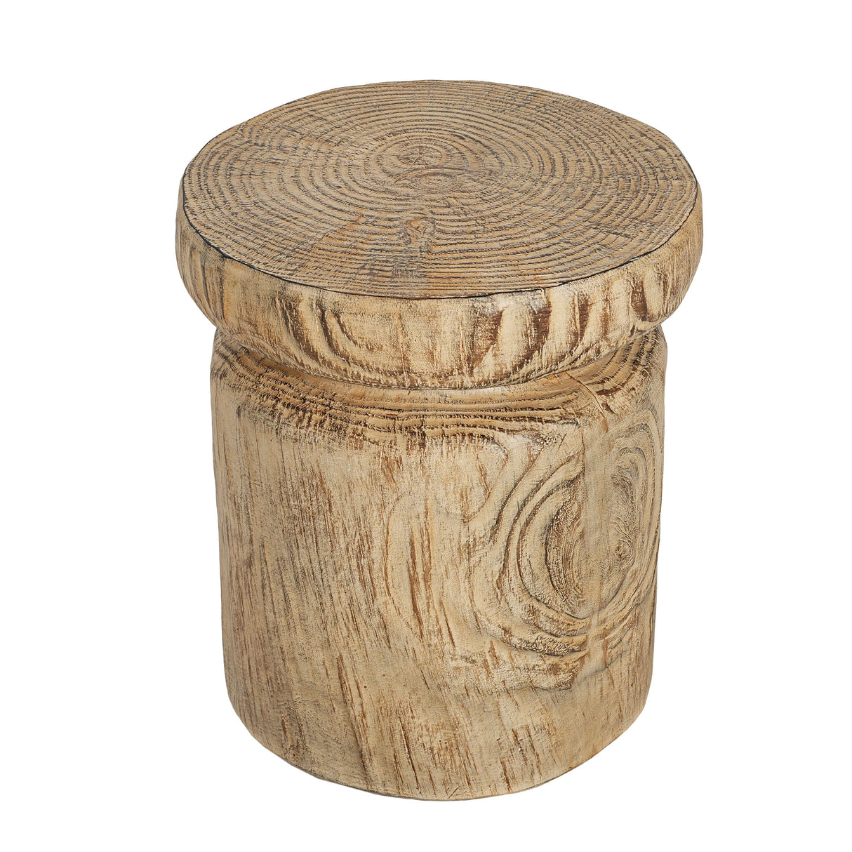 MGO Wood Grain Side Table - Natural