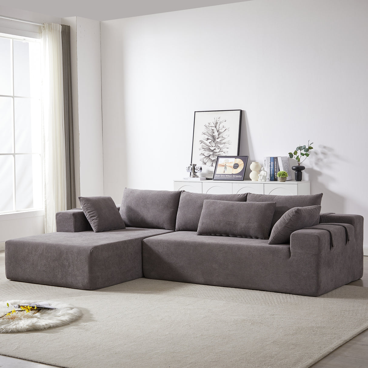 Modern-Chenille-Upholstered-Sectional-Sofa-Couch-Set,Modular-108'-L-Shaped,-Grey-Sofas-&-Sectionals