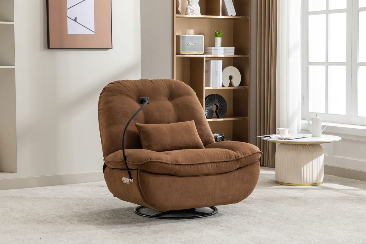 Power Recliner Swivel Glider USB Charger With tooth Music Player, Sleep, Working, Game And Leisure