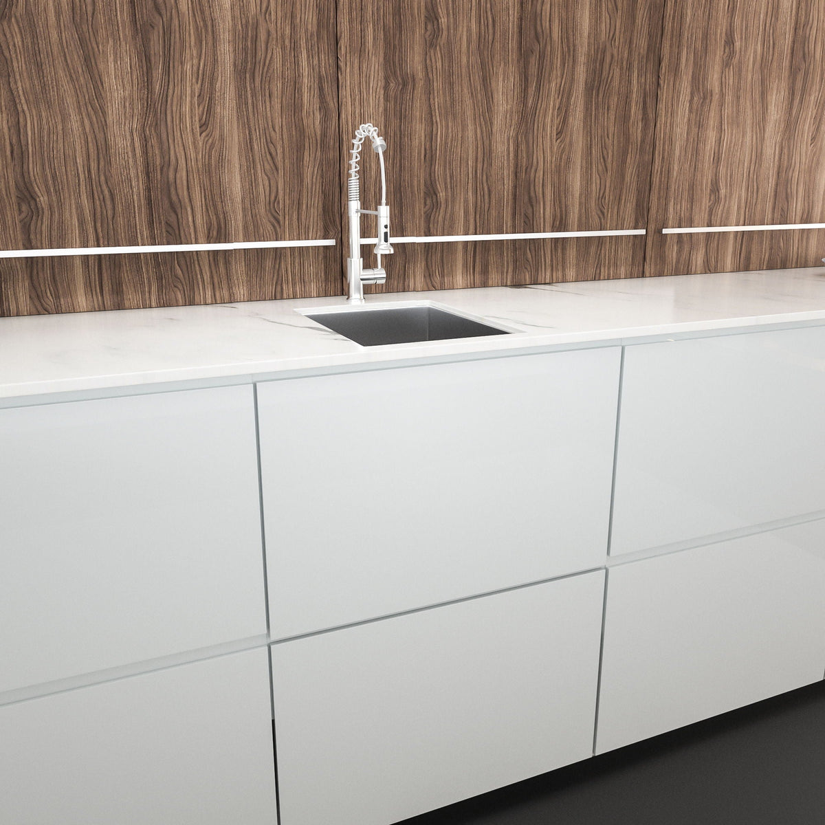 Modern Style Undermount Sink With Stainless Steel, Deep Single Bowl