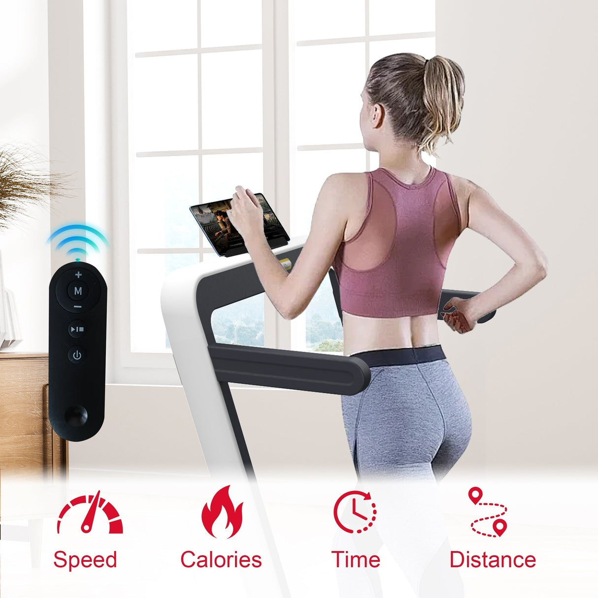 2 in 1 Under Desk Treadmill 2.5HP Folding Electric Walking Jogging Machine