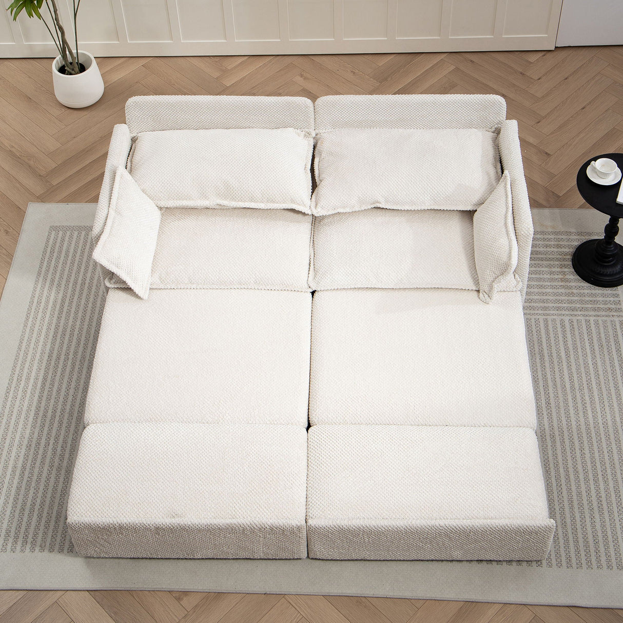 Pull Out Sofa Bed, Convertible Sleeper Sofa Couch, Side Storage, And USB / C - Type Charging Ports Chair
