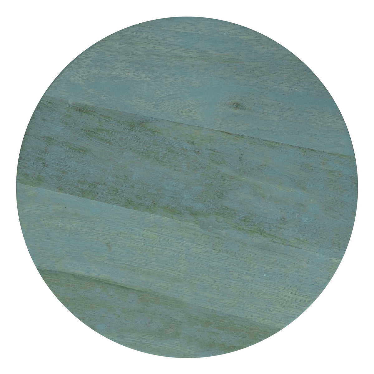 Handcrafted Mango Wood Accent Table with Sculptural Design - Multiple Colors
