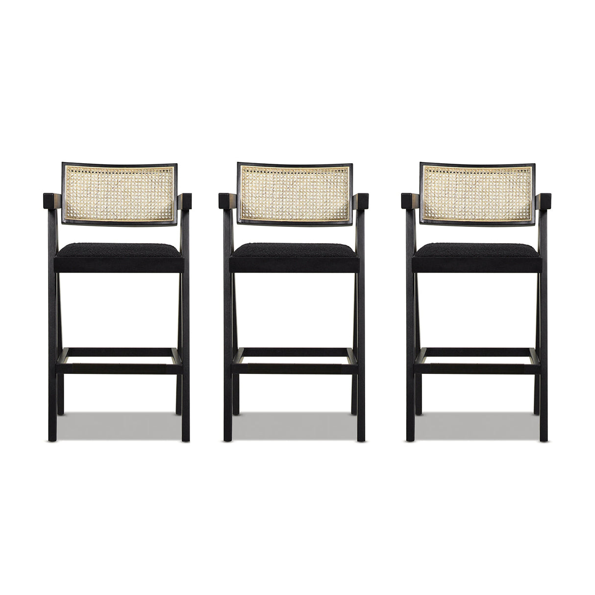 29.5' The Bergenholt Woven Resin Bar Stool Trio Set of 3