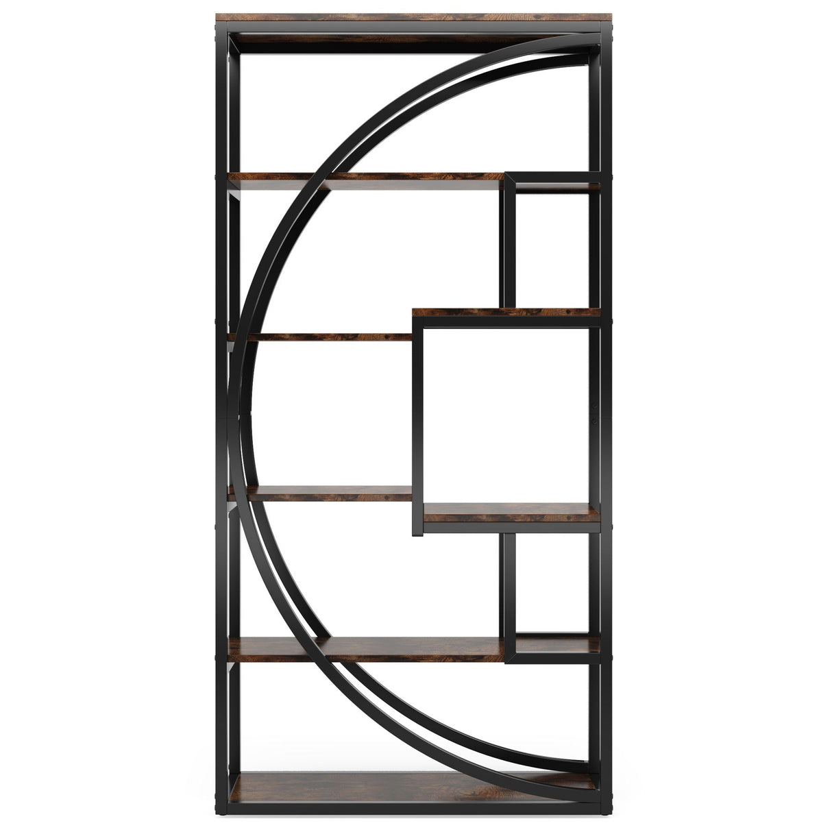 5 Tier Etagere Bookshelf With 8 Open Shelves Organizer For Living Room