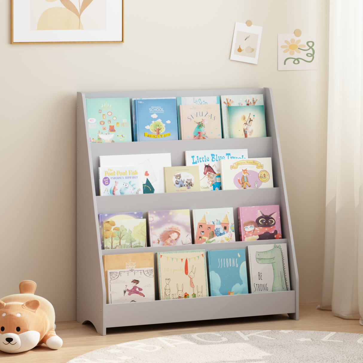 4-Tier Kids Bookshelf