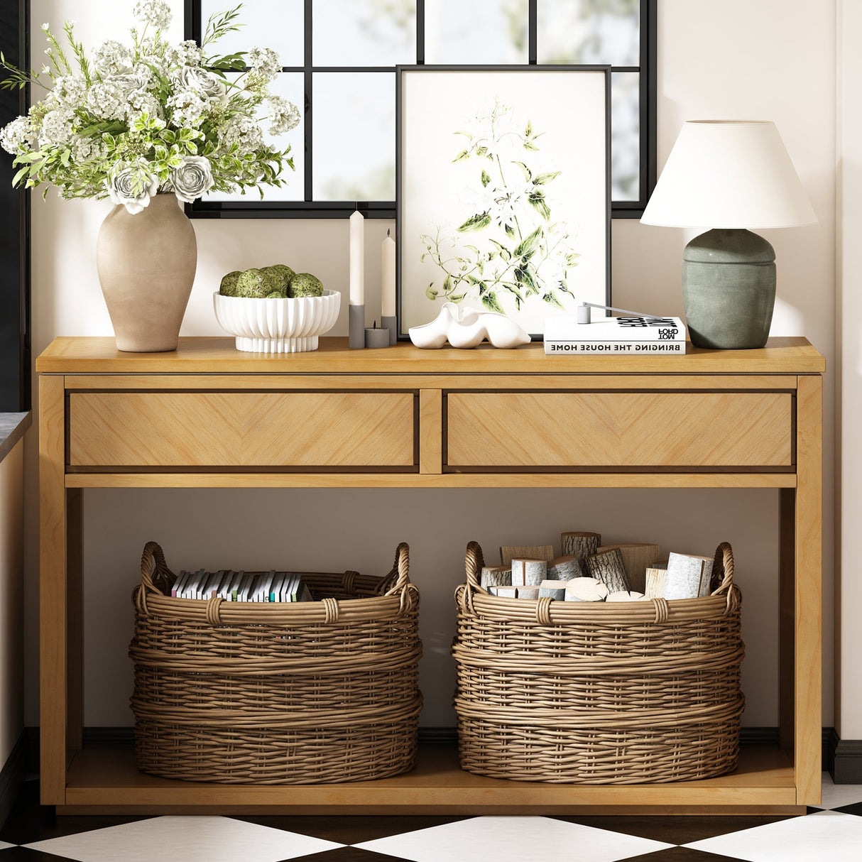 55' Console Table Natural