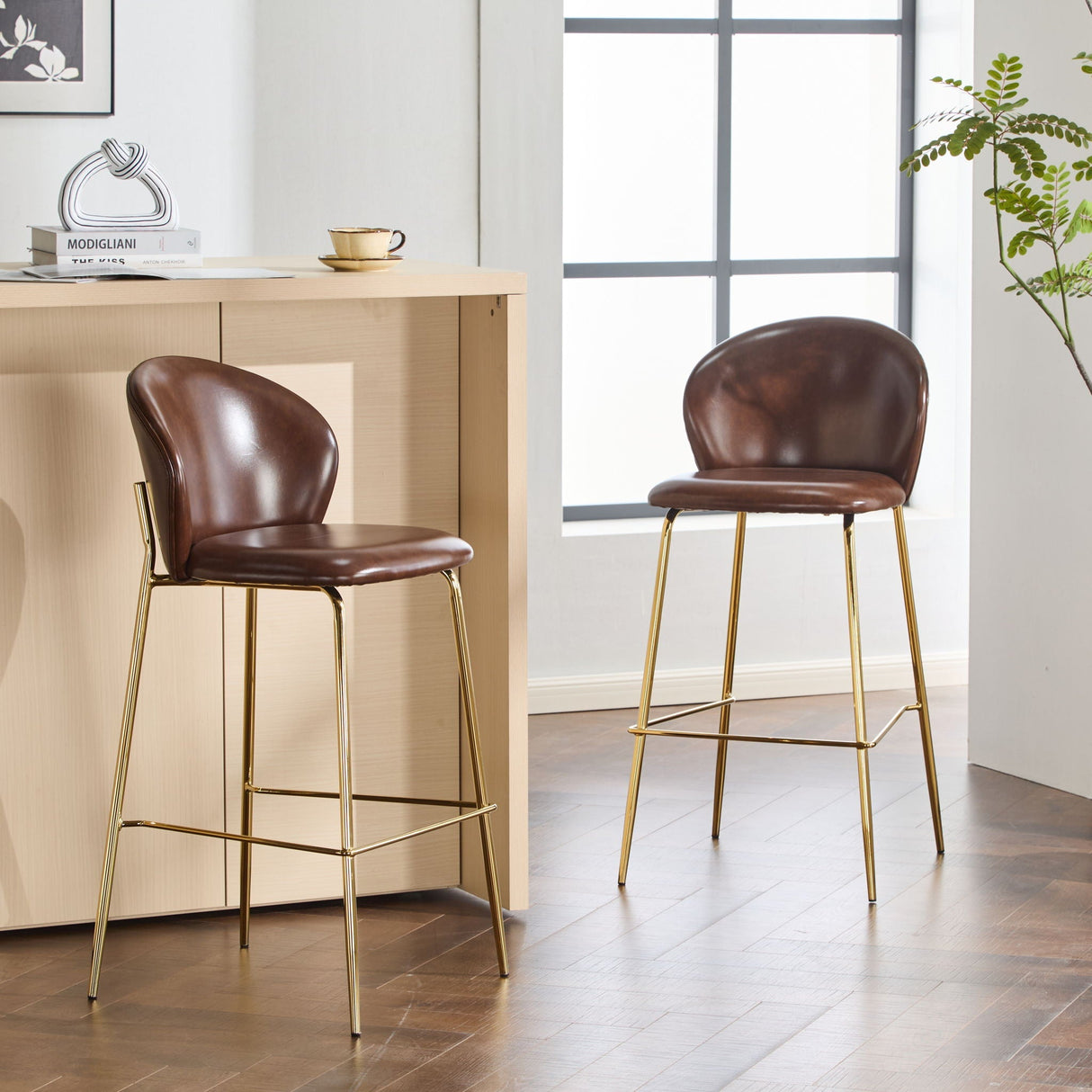 Kira Upholstered Bar Stool Set of 2