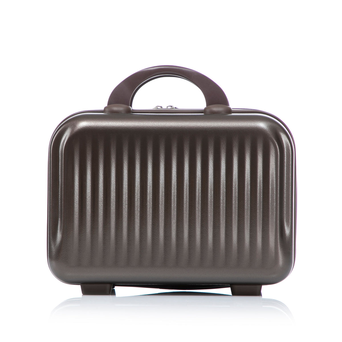 ABS Spinner Wheel Luggage Set with Cosmetic Case - Brown