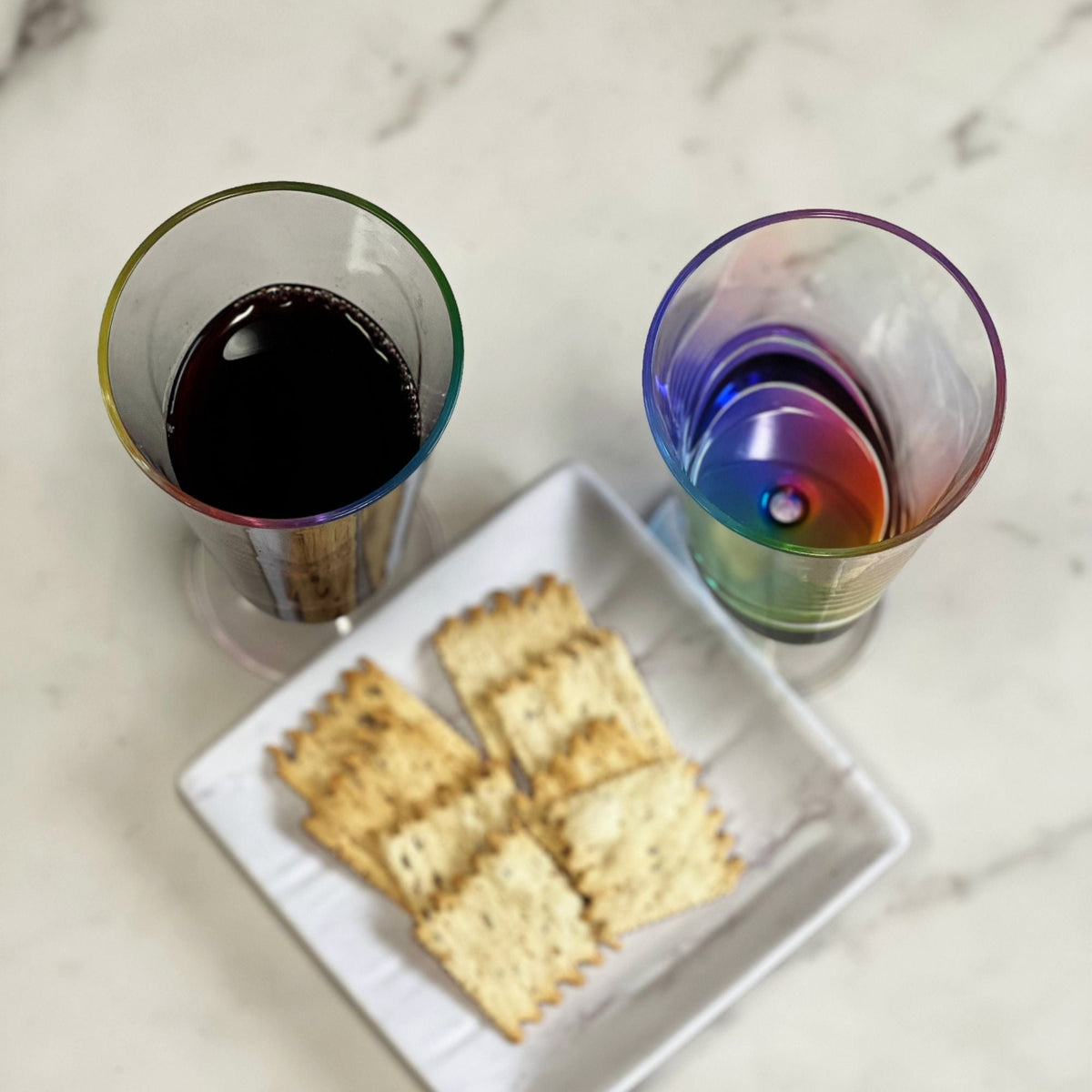Halo Leadingware Oval Plastic Wine Glasses (Set of 4), Unbreakable Bpa Free Acrylic, 12Oz - Clear