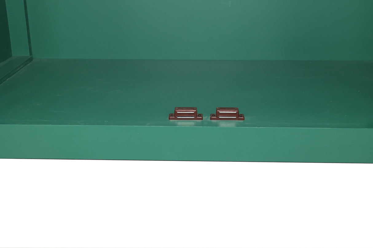 59in Green Accent Cabinet with 4 Doors Mid Century Modern Pantry Cabinet