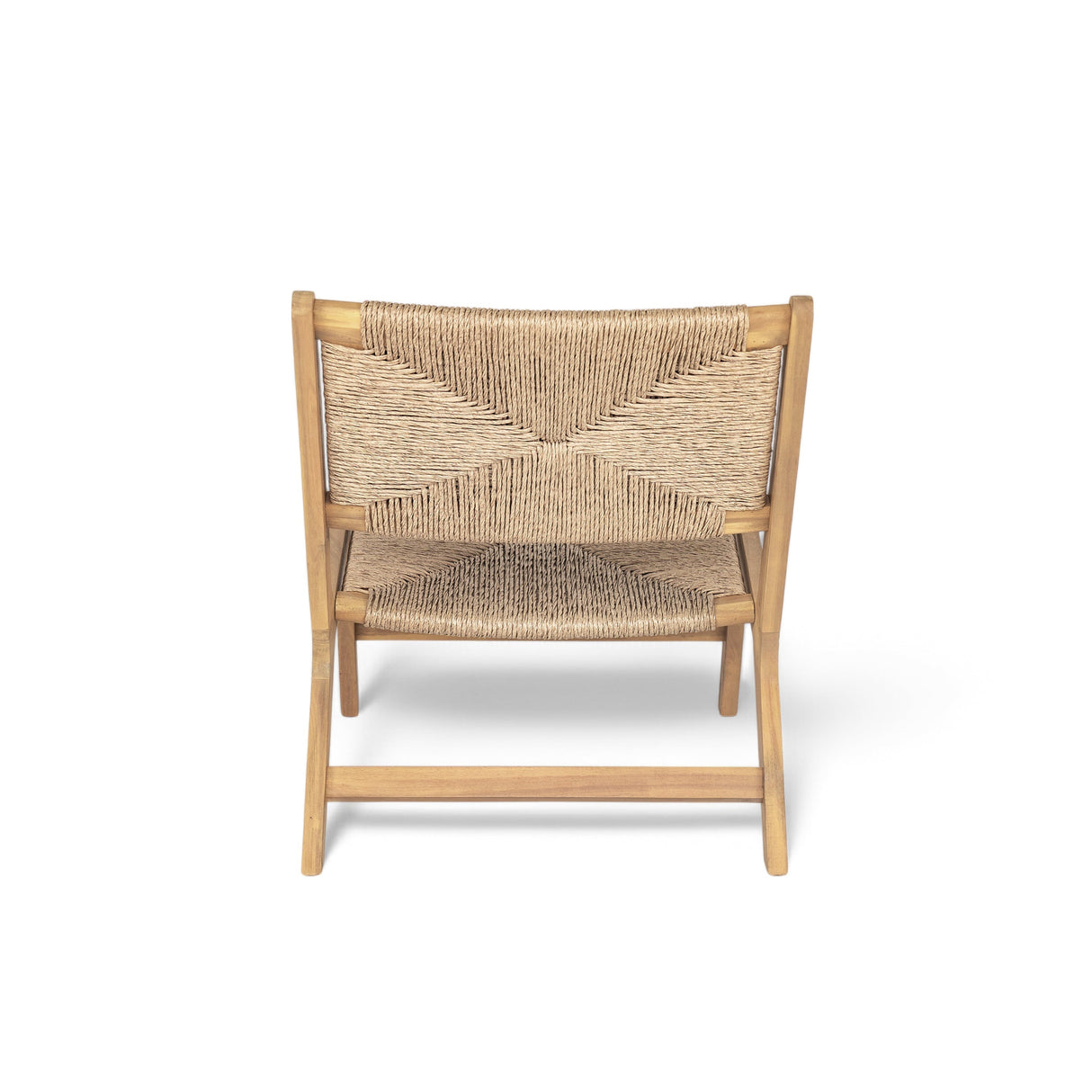 Acacia Wood Outdoor Armless Lounge Chair - Light Teak