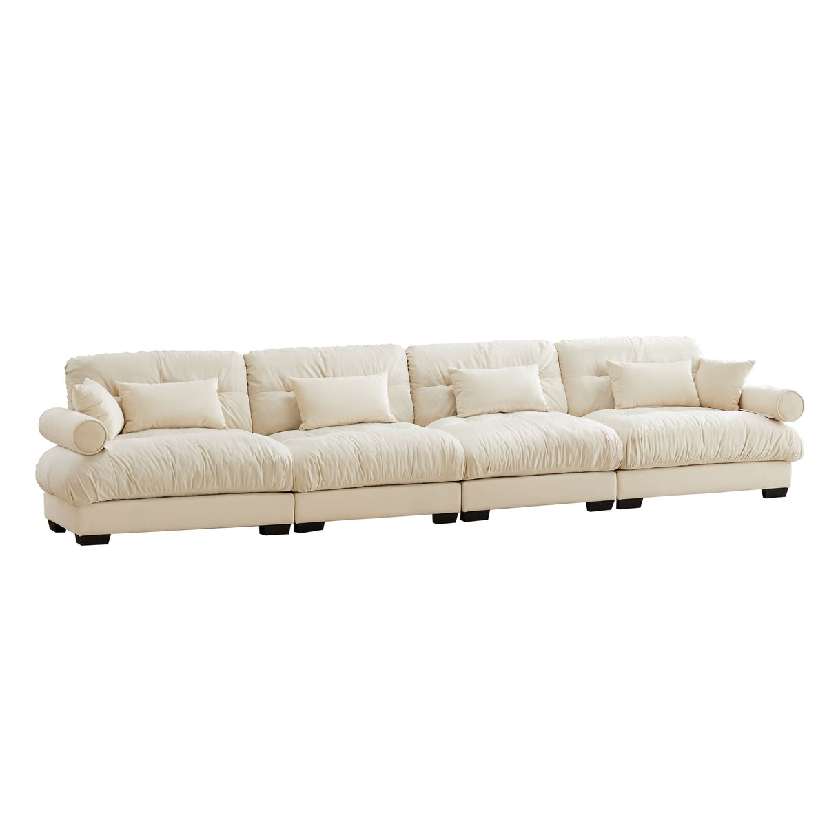 Oversized Modular Sectional Sofa with Deep Seat – Available in Dark Gray, Blue, or Beige