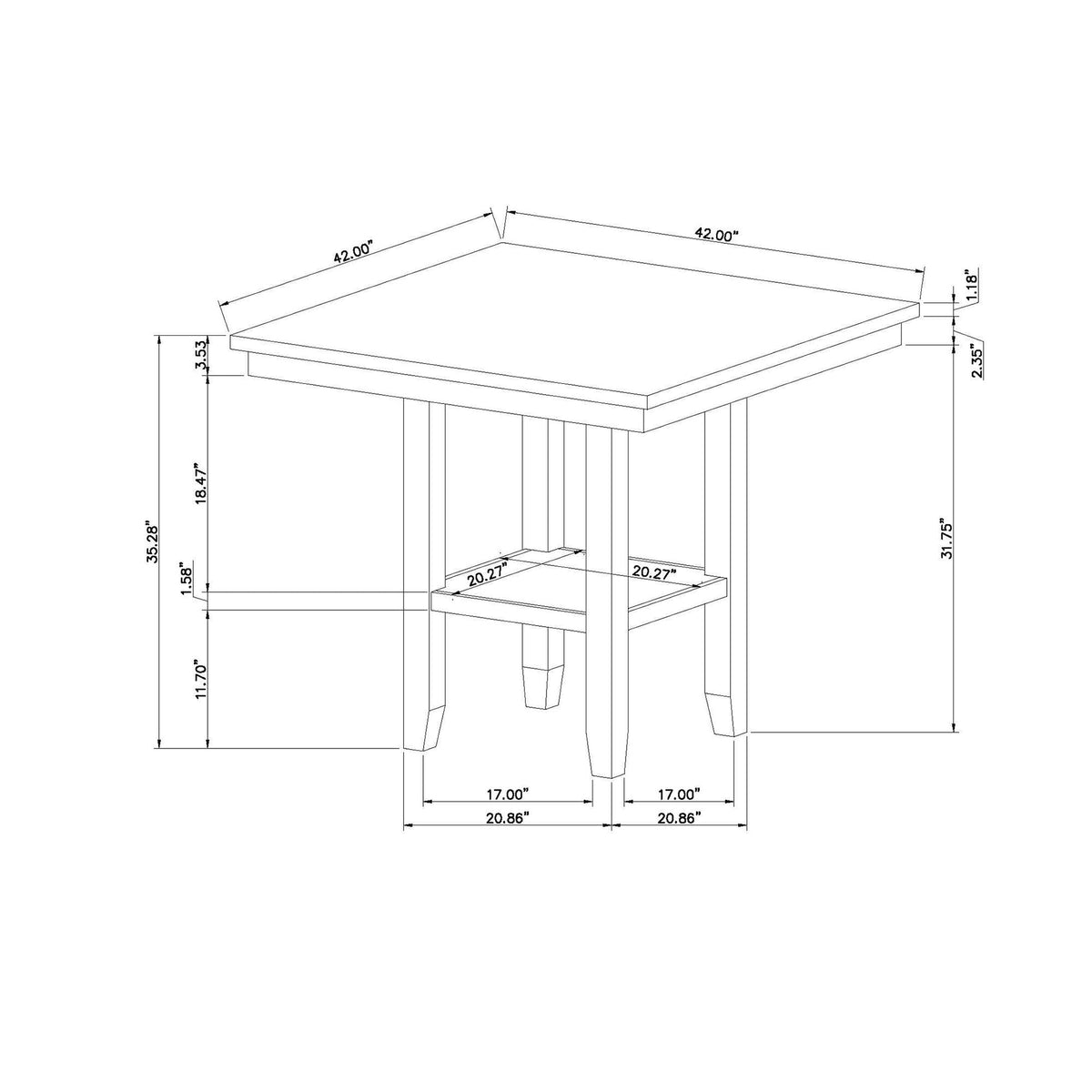Claui - Bar Table - Natural