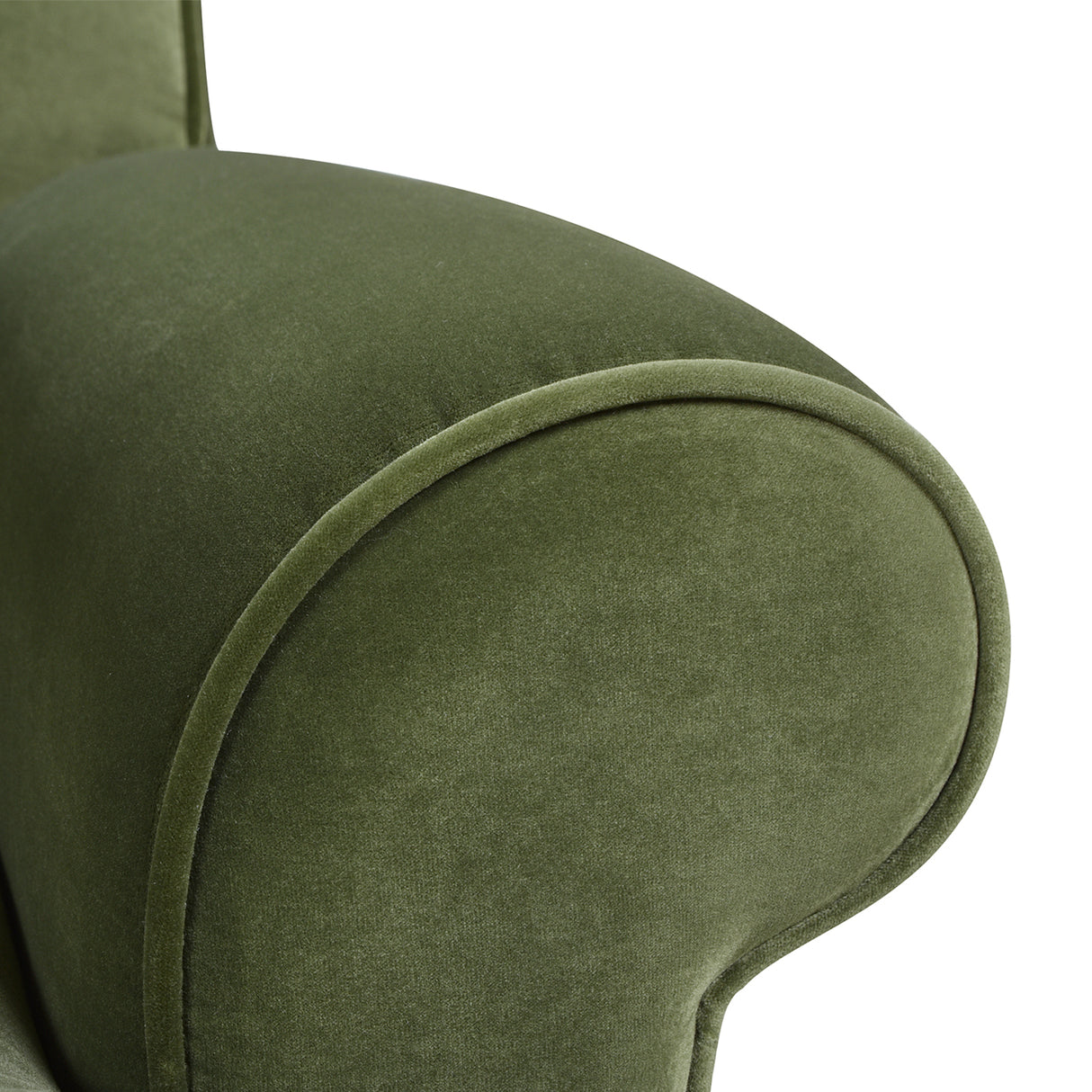 Alana lawson three-cushion tightback sofa, olive green performance velvet