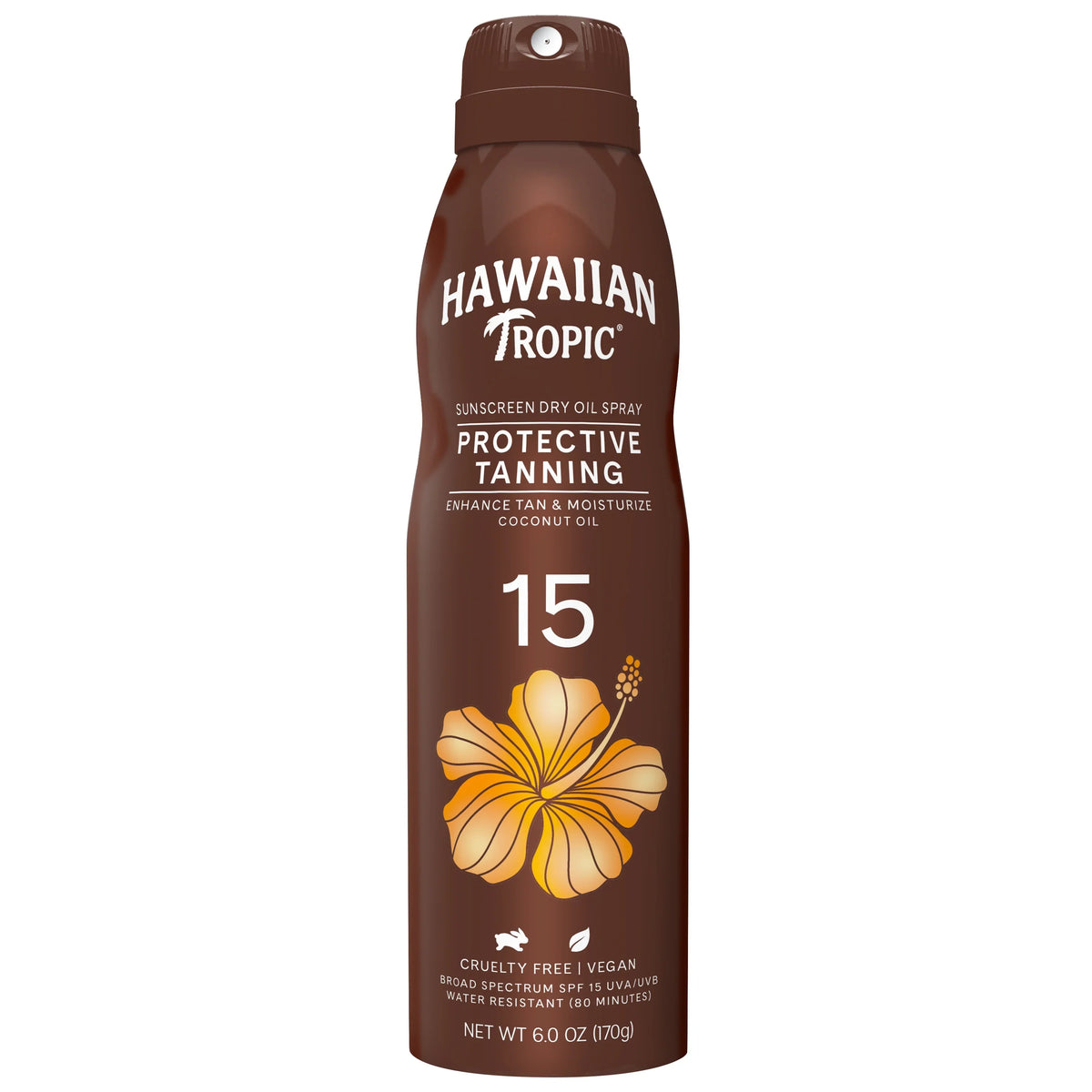 Hawaiian Tropic Dry Oil Sunscreen Spray SPF 15 6oz