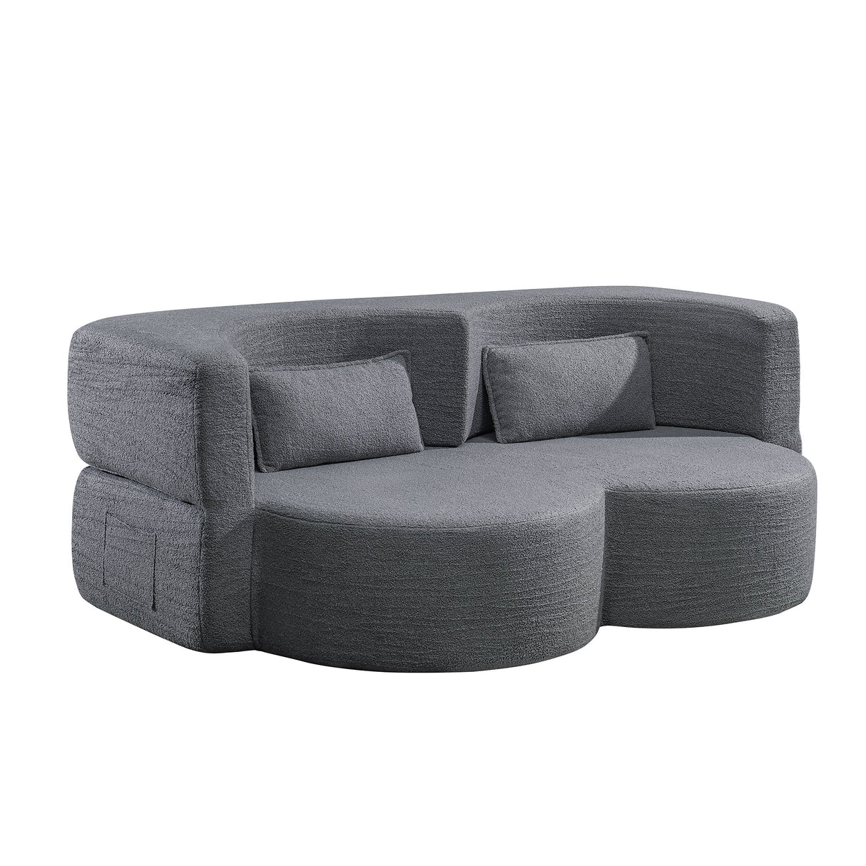 Folding Sofa Bed - Convertible Teddy Bear Fabric Sleeper