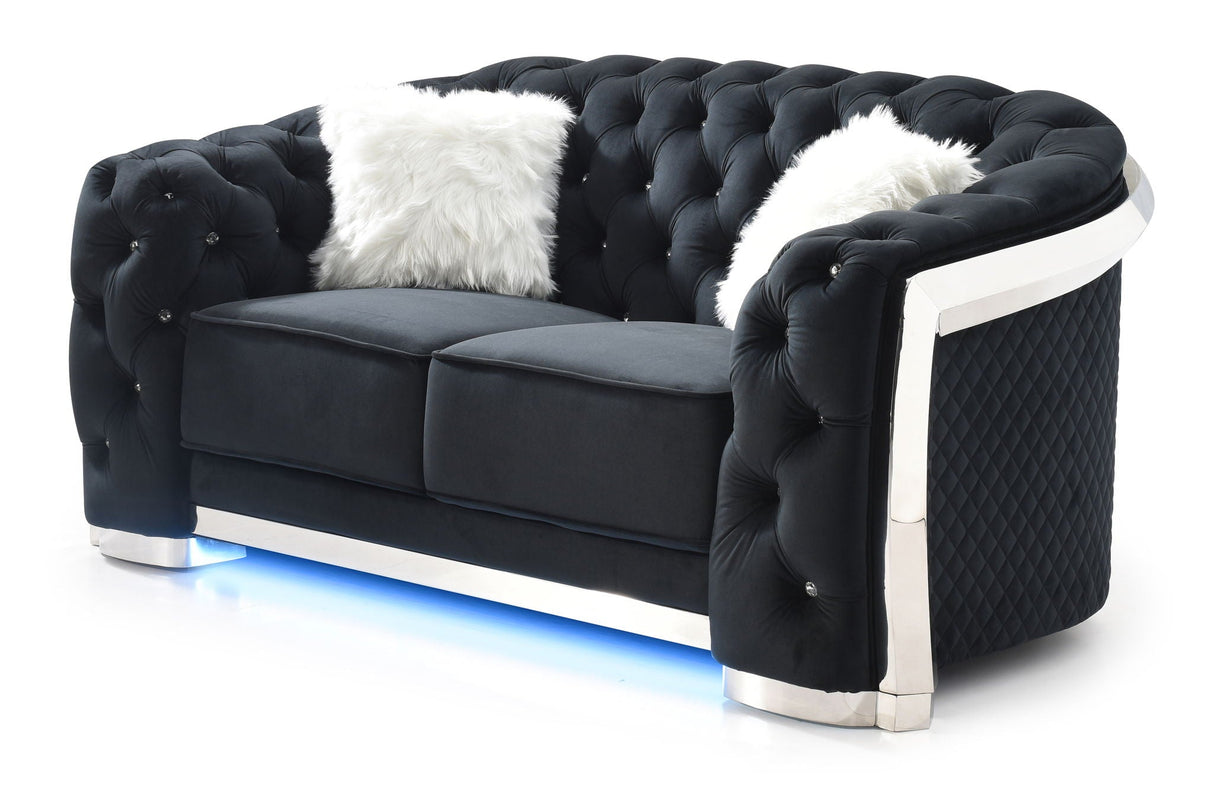 Loveseat With Flared Arms