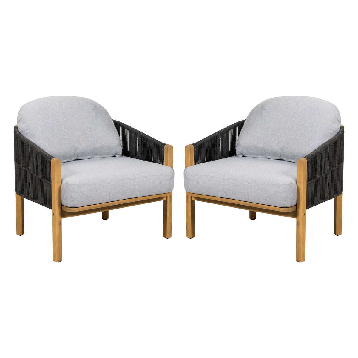 Grotta - Outdoor Wood Club Chair (Set of 2)