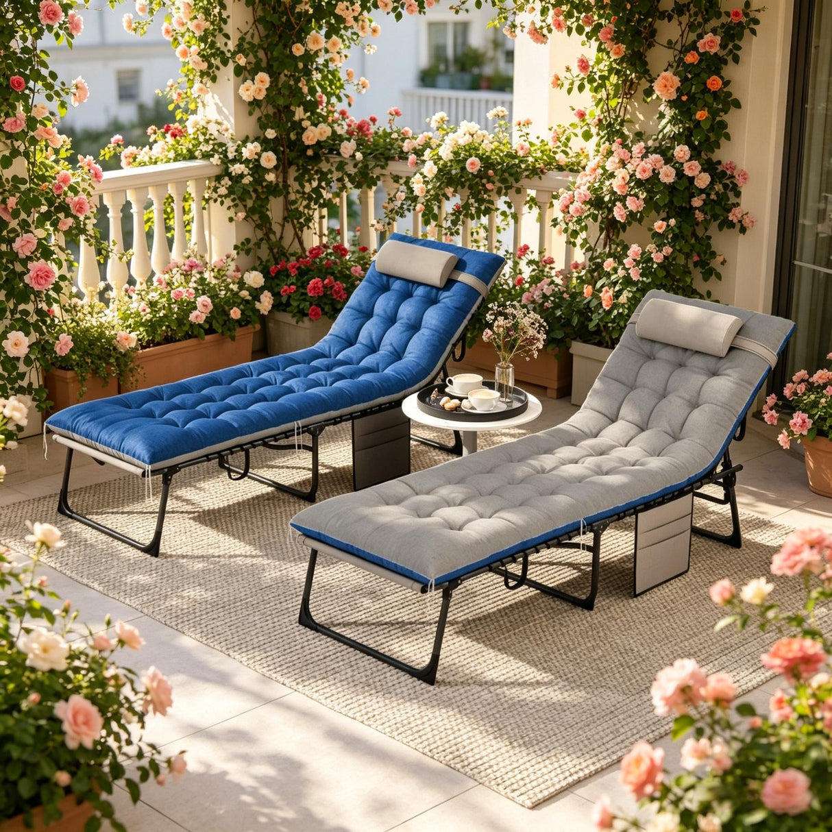 Cozy Outdoor Lounge Chairs Set of 2