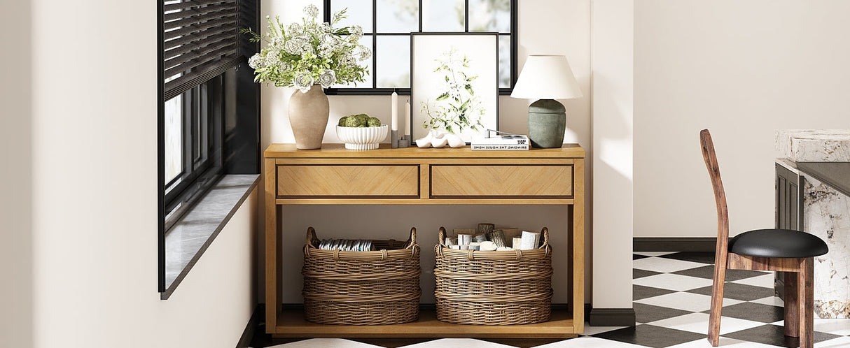 55' Console Table Natural