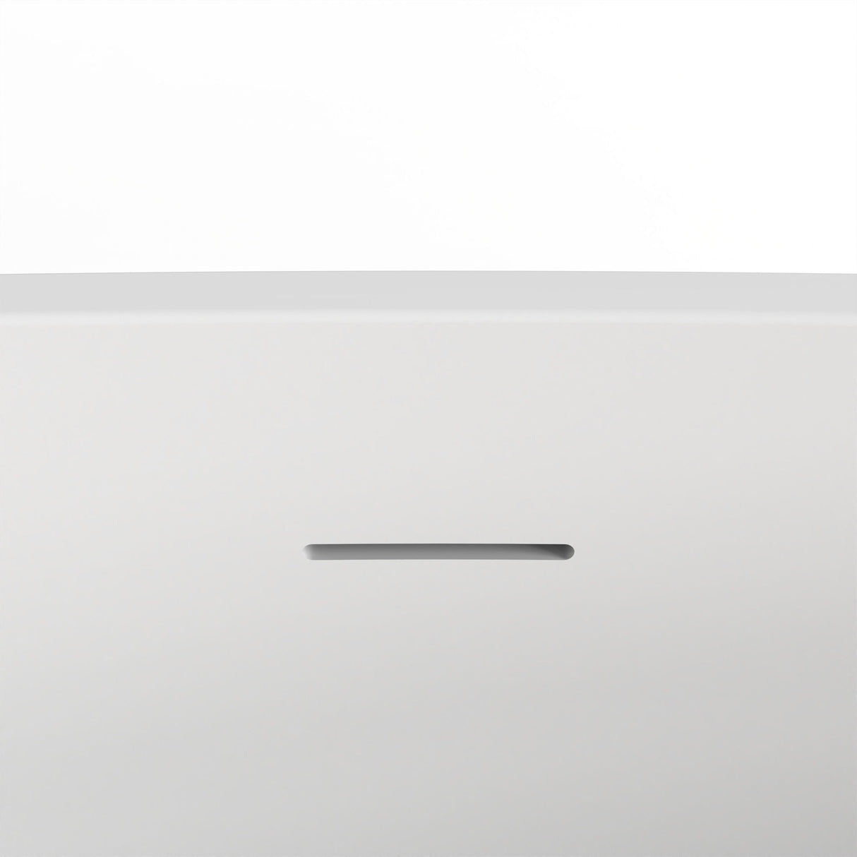 Soaking Bathtub, Freestanding, Solid Surface - Matte White
