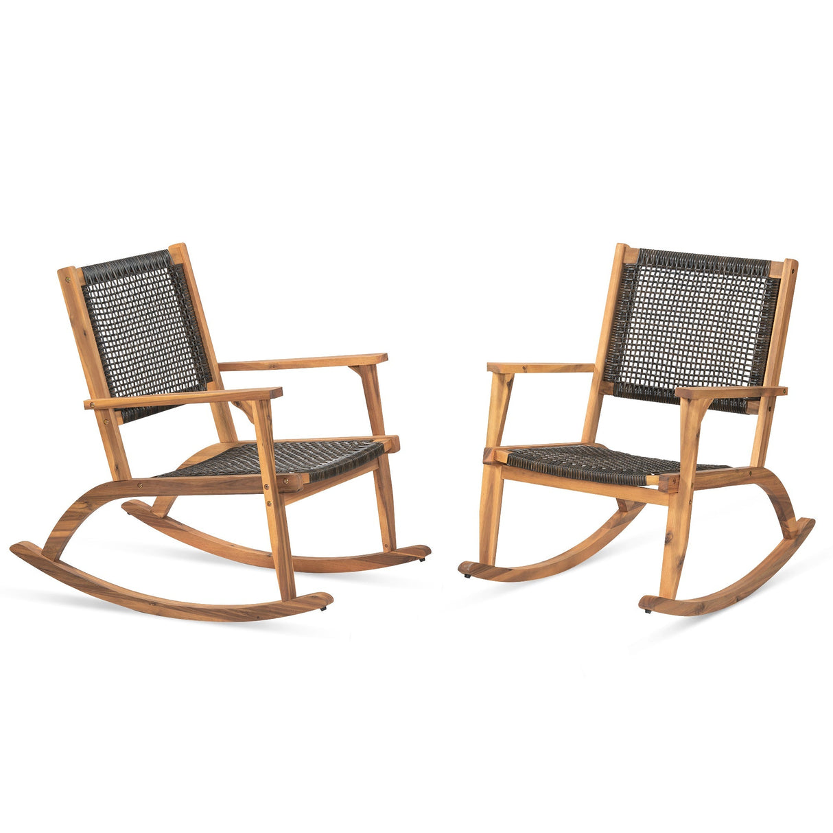 GO 2 Pieces Patio Rocking Chair Set