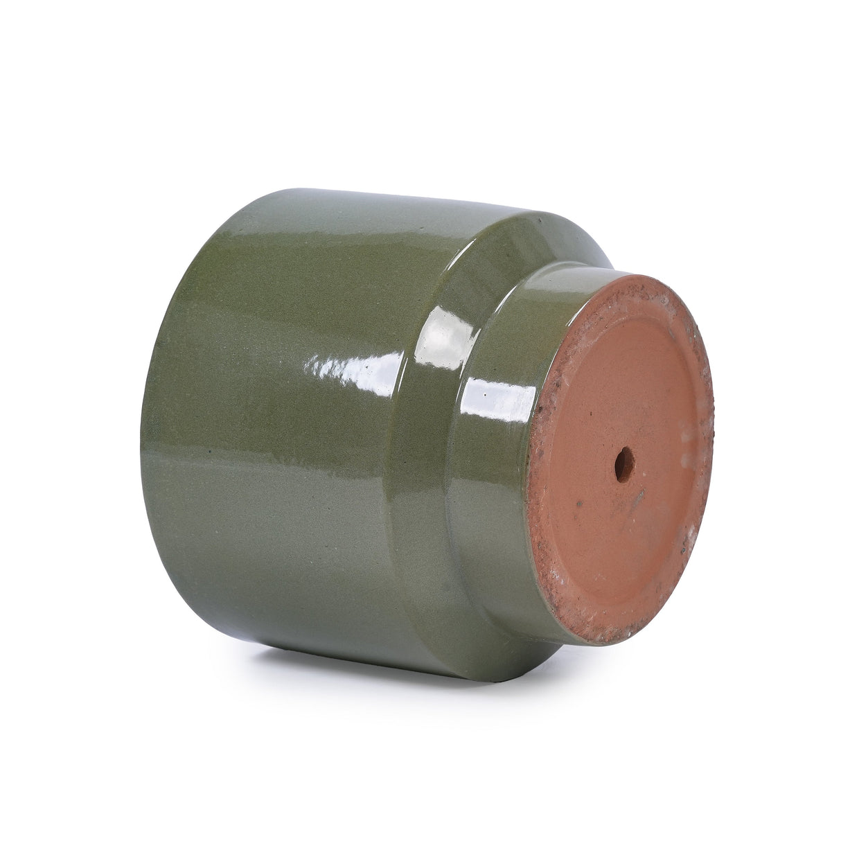 3 Pieces Ceramic Flowerpot Set - Antique Light Green