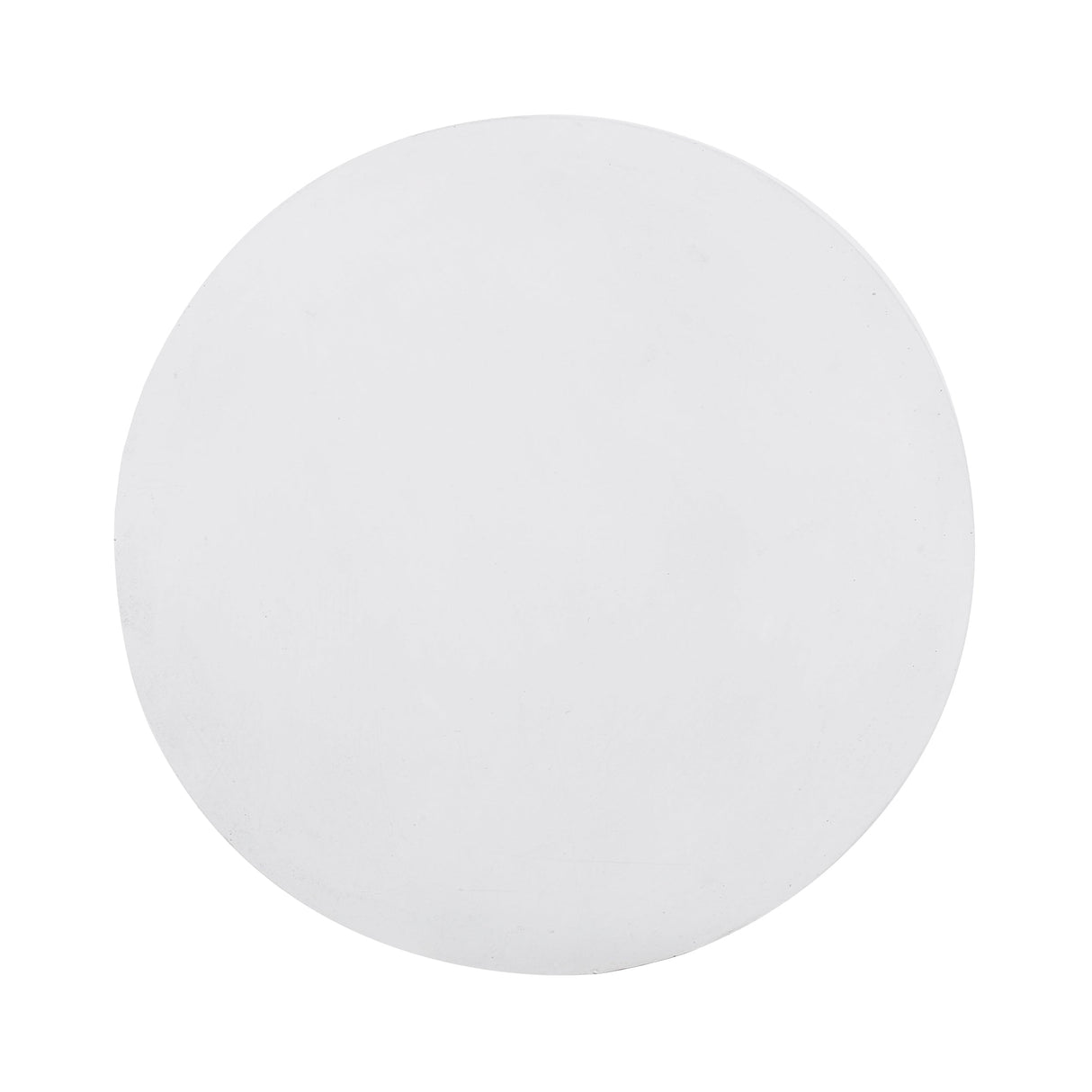 Outdoor Lightweight Concrete End Table with Hourglass Structure, Antique White