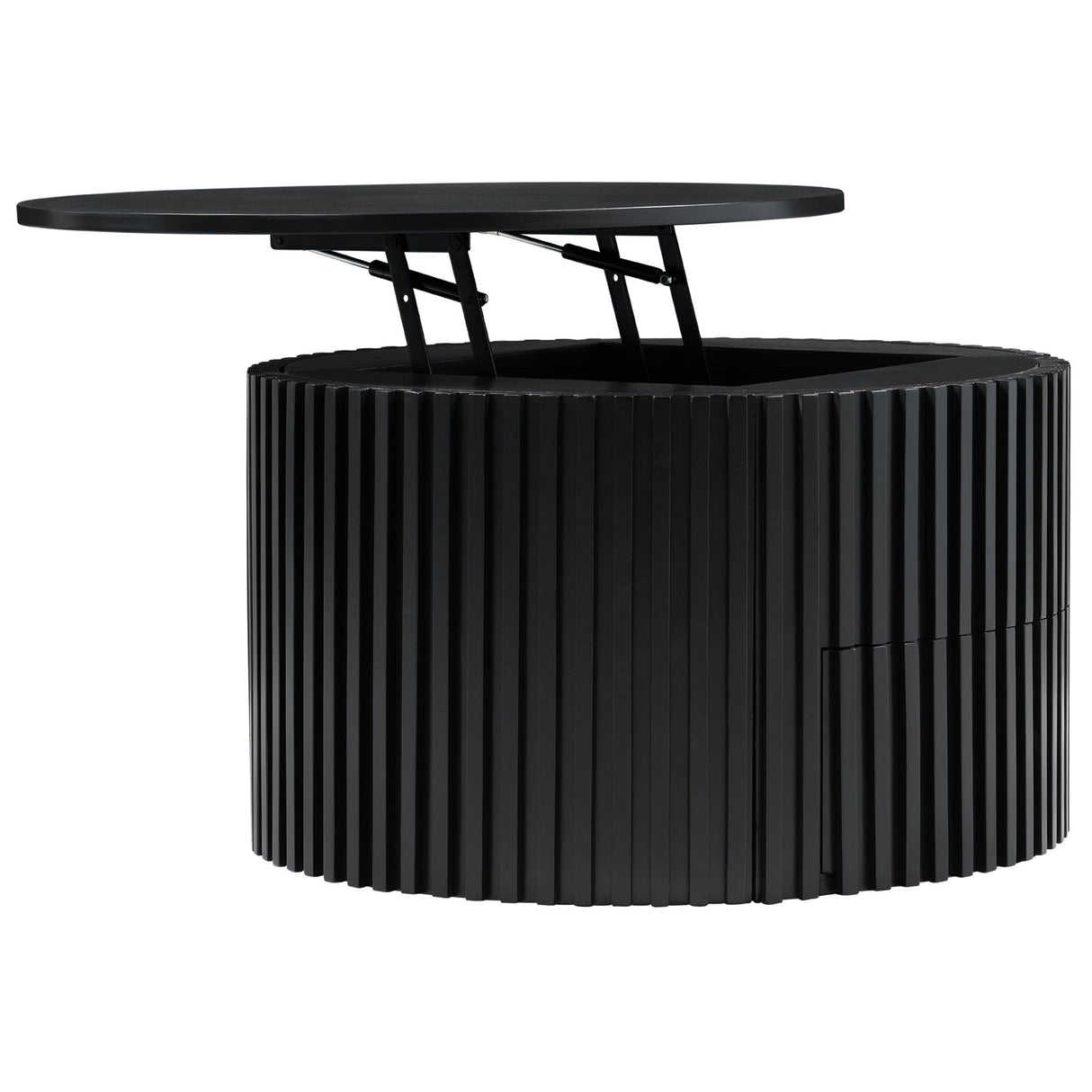 Round Lift Top Coffee Table With Hidden Storage For Living Room
