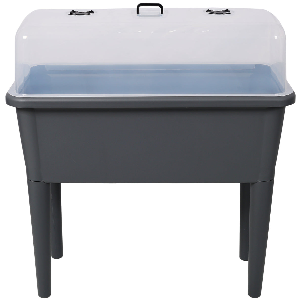 Raised Garden Bed with Ventilated Transparent Greenhouse Lid