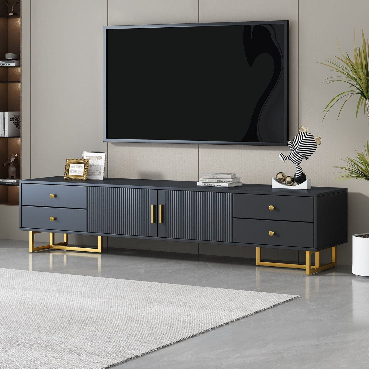Modern TV Stand with Storage for Living Room
